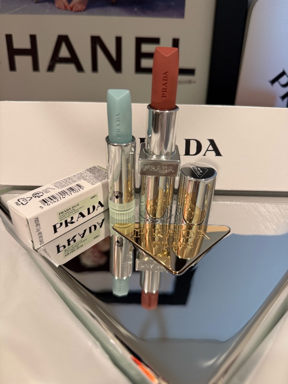 Prada Monochrome Soft Matte Lipcolor B101 & Astral Pink Balm with mini size gift - Picture 2 of 4